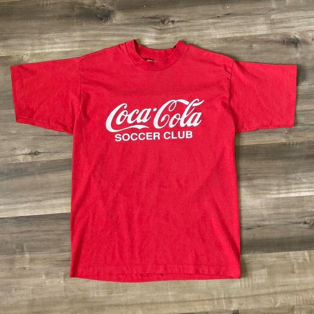 Vtg single stitch Coca Cola Soccer Club tee